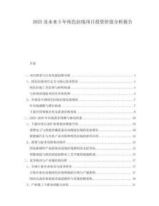 2025及未來5年純色拉線項目投資價值分析報告