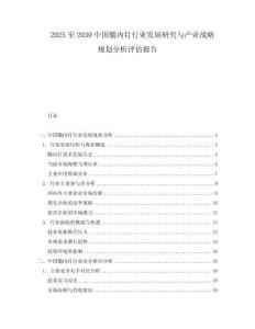 2025至2030中國髓內(nèi)釘行業(yè)發(fā)展研究與產(chǎn)業(yè)戰(zhàn)略規(guī)劃分析評估報(bào)告