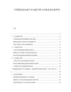 中國漂洗添加劑產(chǎn)品功能升級與市場需求匹配研究