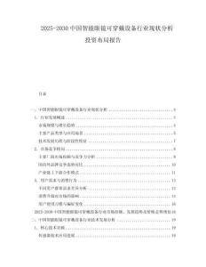 2025-2030中國(guó)智能眼鏡可穿戴設(shè)備行業(yè)現(xiàn)狀分析投資布局報(bào)告
