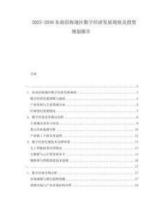 2025-2030東南沿海地區(qū)數(shù)字經(jīng)濟(jì)發(fā)展現(xiàn)狀及投資規(guī)劃報(bào)告