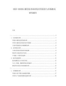 2025-20305G通信技術(shù)商業(yè)化應(yīng)用前景與市場(chǎng)格局研究報(bào)告