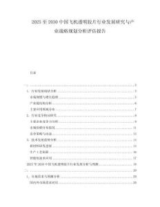 2025至2030中國(guó)飛機(jī)透明膠片行業(yè)發(fā)展研究與產(chǎn)業(yè)戰(zhàn)略規(guī)劃分析評(píng)估報(bào)告