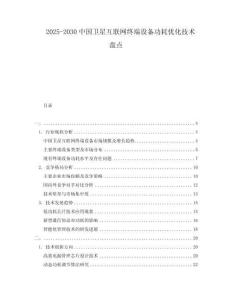 2025-2030中國衛(wèi)星互聯(lián)網(wǎng)終端設(shè)備功耗優(yōu)化技術(shù)盤點(diǎn)