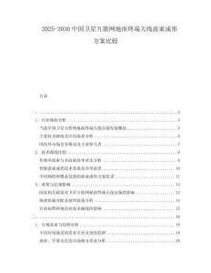2025-2030中國衛(wèi)星互聯(lián)網(wǎng)地面終端天線波束成形方案比較