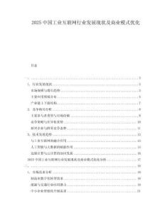 2025中國(guó)工業(yè)互聯(lián)網(wǎng)行業(yè)發(fā)展現(xiàn)狀及商業(yè)模式優(yōu)化