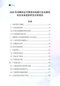 2026年球棒揮擊節奏感訓練器行業發展現狀及未來趨勢研究分析報告