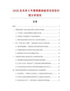 2025及未來5年黃銅套裝鏈項目投資價值分析報告