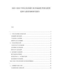 2025-2030中國(guó)文化傳媒行業(yè)市場(chǎng)深度考察及投資趨勢(shì)與投資策略研究報(bào)告