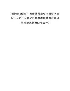 [河池市]2025廣西河池那桃鄉(xiāng)招聘財(cái)務(wù)室會計(jì)人員1人筆試歷年參考題庫典型考點(diǎn)附帶答案詳解(3卷合一)
