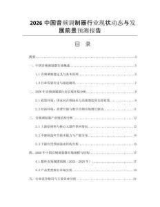 2026中國音頻調(diào)制器行業(yè)現(xiàn)狀動態(tài)與發(fā)展前景預(yù)測報告