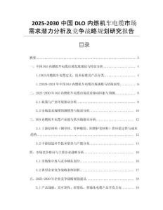 2025-2030中國(guó)DLO內(nèi)燃機(jī)車(chē)電纜市場(chǎng)需求潛力分析及競(jìng)爭(zhēng)戰(zhàn)略規(guī)劃研究報(bào)告