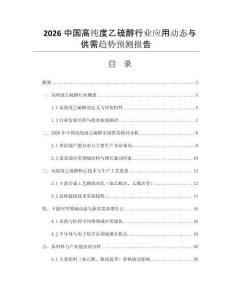 2026中國(guó)高純度乙硫醇行業(yè)應(yīng)用動(dòng)態(tài)與供需趨勢(shì)預(yù)測(cè)報(bào)告