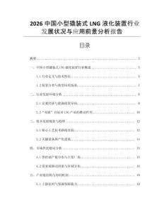 2026中國(guó)小型撬裝式LNG液化裝置行業(yè)發(fā)展?fàn)顩r與應(yīng)用前景分析報(bào)告