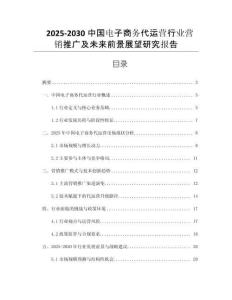 2025-2030中國(guó)電子商務(wù)代運(yùn)營(yíng)行業(yè)營(yíng)銷(xiāo)推廣及未來(lái)前景展望研究報(bào)告