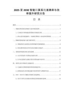 2025至2030智能結(jié)算系統(tǒng)準確率與效率提升研究報告