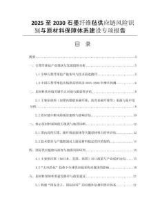 2025至2030石墨纖維氈供應鏈風險識別與原材料保障體系建設專項報告