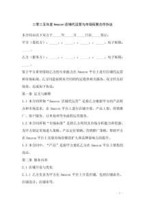 二零二五年度Amazon店鋪代運營與市場拓展合作協議