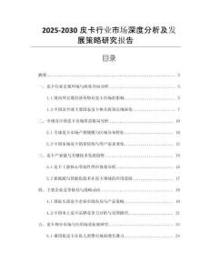 2025-2030皮卡行業(yè)市場深度分析及發(fā)展策略研究報告