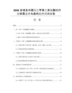 2026全球及中國間二甲苯二異氰酸酯行業(yè)供需態(tài)勢(shì)與盈利趨勢(shì)預(yù)測(cè)報(bào)告