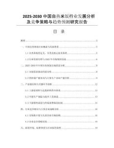 2025-2030中國(guó)自熱米飯行業(yè)發(fā)展分析及競(jìng)爭(zhēng)策略與趨勢(shì)預(yù)測(cè)研究報(bào)告