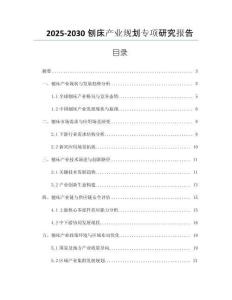 2025-2030刨床產(chǎn)業(yè)規(guī)劃專(zhuān)項(xiàng)研究報(bào)告