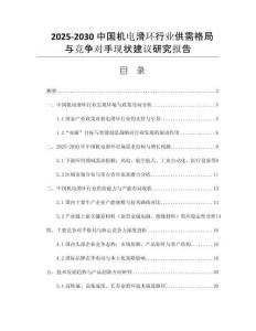 2025-2030中國(guó)機(jī)電滑環(huán)行業(yè)供需格局與競(jìng)爭(zhēng)對(duì)手現(xiàn)狀建議研究報(bào)告