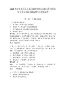 2025重慶大學(xué)核能技術(shù)創(chuàng)新研究院面向校內(nèi)外招聘副院長(zhǎng)2人考前自測(cè)高頻考點(diǎn)模擬試題及答案詳解（新）