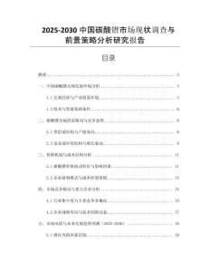 2025-2030中國(guó)碳酸鐠市場(chǎng)現(xiàn)狀調(diào)查與前景策略分析研究報(bào)告