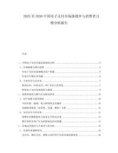 2025至2030中國電子支付市場滲透率與消費者習慣分析報告