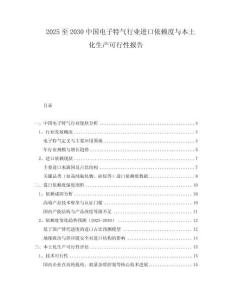 2025至2030中國電子特氣行業(yè)進口依賴度與本土化生產(chǎn)可行性報告