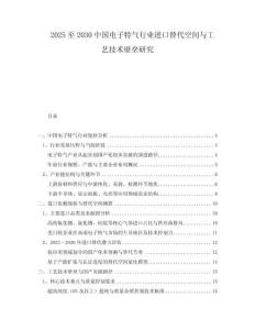 2025至2030中國電子特氣行業(yè)進口替代空間與工藝技術(shù)壁壘研究