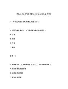 2025年護(hù)理的實(shí)訓(xùn)考試題及答案