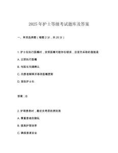 2025年護(hù)士等級(jí)考試題庫及答案