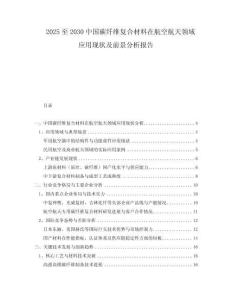 2025至2030中國(guó)碳纖維復(fù)合材料在航空航天領(lǐng)域應(yīng)用現(xiàn)狀及前景分析報(bào)告