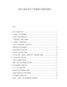 2025-2030麥片產(chǎn)業(yè)規(guī)劃專項(xiàng)研究報(bào)告
