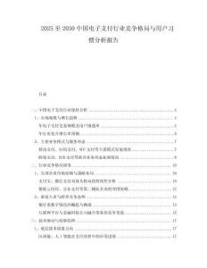 2025至2030中國電子支付行業(yè)競爭格局與用戶習(xí)慣分析報(bào)告