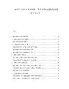 2025至2030中國(guó)預(yù)制菜行業(yè)發(fā)展驅(qū)動(dòng)因素與消費(fèi)習(xí)慣研究報(bào)告