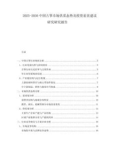 2025-2030中國古箏市場(chǎng)供需態(tài)勢(shì)及投資前景建議研究研究報(bào)告