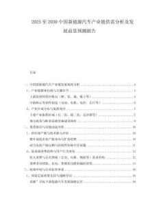 2025至2030中國(guó)新能源汽車產(chǎn)業(yè)鏈供需分析及發(fā)展前景預(yù)測(cè)報(bào)告