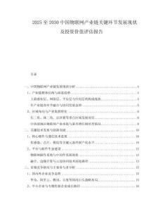2025至2030中國(guó)物聯(lián)網(wǎng)產(chǎn)業(yè)鏈關(guān)鍵環(huán)節(jié)發(fā)展現(xiàn)狀及投資價(jià)值評(píng)估報(bào)告