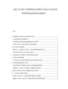 2025至2030中國網(wǎng)絡(luò)安全保險(xiǎn)產(chǎn)品設(shè)計(jì)與企業(yè)風(fēng)險(xiǎn)轉(zhuǎn)移需求匹配度分析報(bào)告