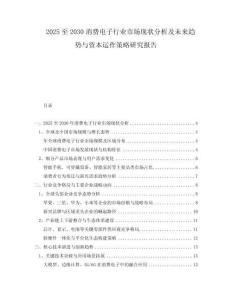 2025至2030消費(fèi)電子行業(yè)市場現(xiàn)狀分析及未來趨勢與資本運(yùn)作策略研究報(bào)告