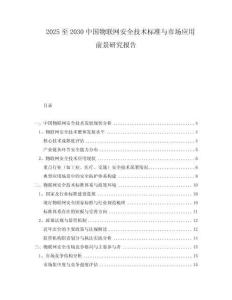 2025至2030中國物聯(lián)網(wǎng)安全技術(shù)標(biāo)準(zhǔn)與市場應(yīng)用前景研究報告
