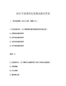 2025年最難的幻覺測試題及答案