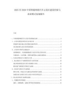 2025至2030中國(guó)智能網(wǎng)聯(lián)汽車示范區(qū)建設(shè)經(jīng)驗(yàn)與商業(yè)模式復(fù)制報(bào)告