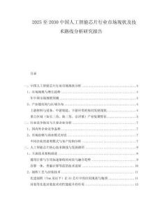 2025至2030中國人工智能芯片行業(yè)市場現(xiàn)狀及技術(shù)路線分析研究報(bào)告