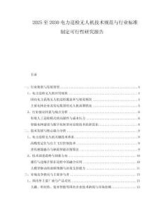 2025至2030電力巡檢無(wú)人機(jī)技術(shù)規(guī)范與行業(yè)標(biāo)準(zhǔn)制定可行性研究報(bào)告
