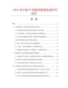 2025年中國PP棉籃球數(shù)據(jù)監(jiān)測研究報告