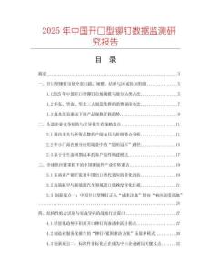 2025年中國開口型鉚釘數據監測研究報告